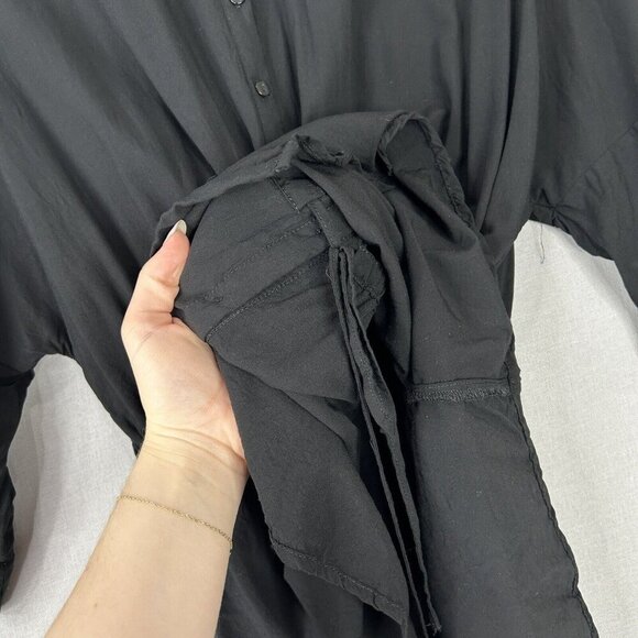 L Space Womens Top Extra Small Black Pacifica Tunic Button Front Shirt Cover-Up - Picture 8 of 10